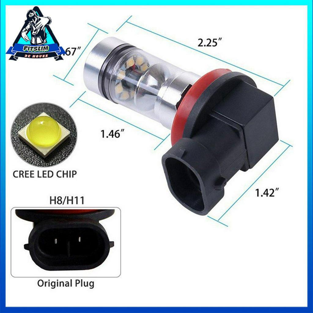 Đèn sương mù led H11 100w chống sương mù công suất cao cho xe hơi