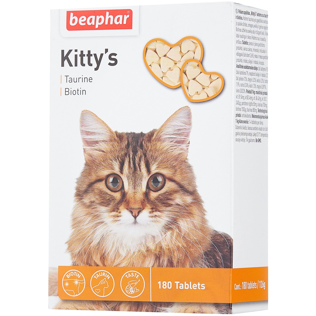 (180V) VITAMIN BEAPHAR KITTY'S CHO MÈO BỔ SUNG TAURINE VÀ BIOTIN NHẬP NGA GIÁ CỰC RẺ