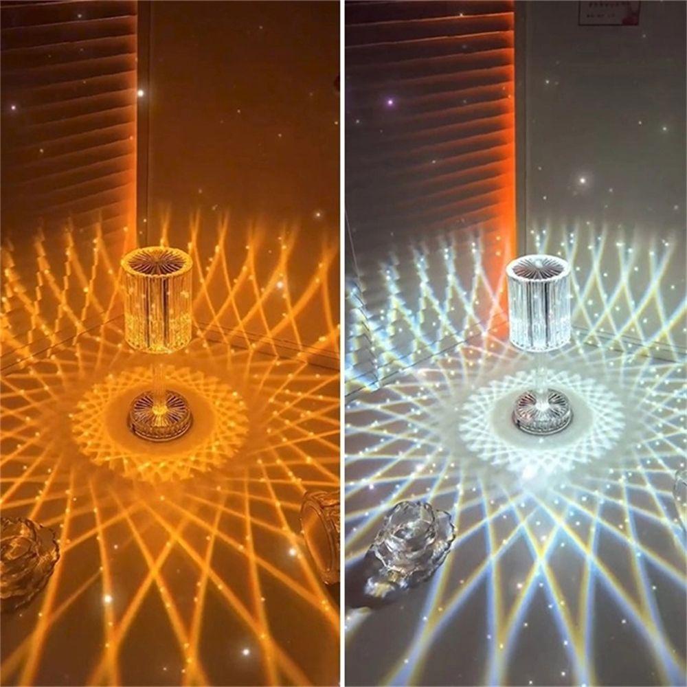 Đèn Ngủ Để Bàn 3 Hiệu Ứng Ánh Sáng Bằng Acrylic Có Thể Điều Chỉnh Sạc USB