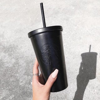 LY STARBUCKS COLD CUP GOLD/BLACK/SILVER