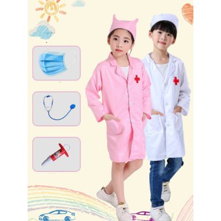 (Có Sẵn) Bộ Đồ Hoá Trang Bác Sĩ, Y Tá Cực Dễ Thương Cho Trẻ Em Kèm Phụ Kiện