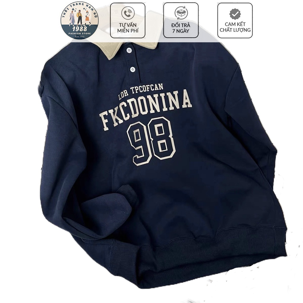 Áo Polo Nữ Tay Dài 98, Áo Polo Có Cổ Form Rộng Cotton 2 Màu Phong Cách Hàn Quốc (Hàng Chất Dày Dặn)