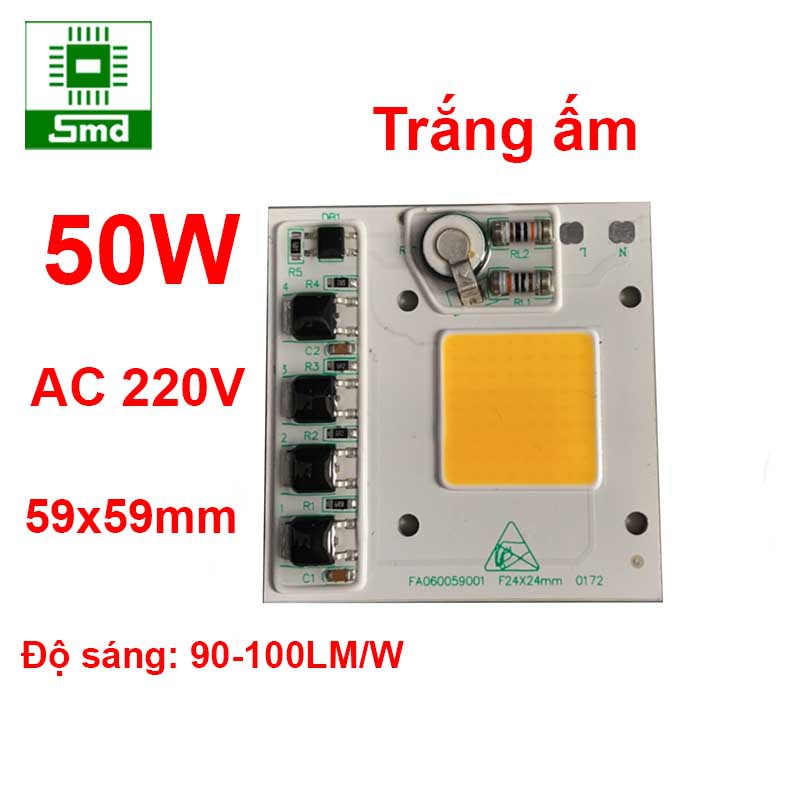 LED chiếu sáng 50W 220V Luxeon Trắng Ấm