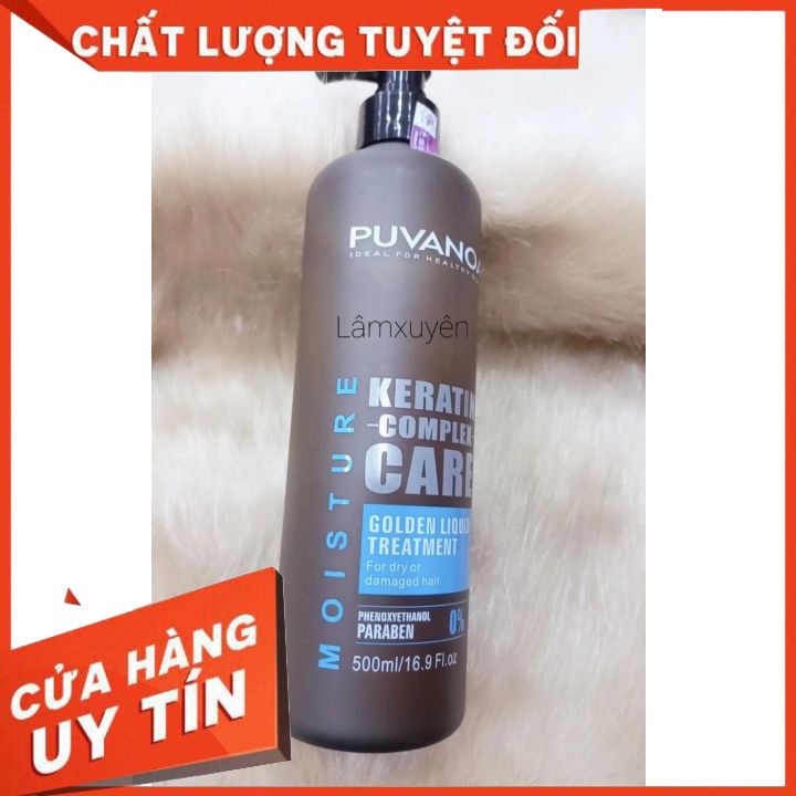 Men sống keratin puvanoa mật ong chai 500ml  FREESHIP  cung cấp dưỡng chất Collagen làm dài đanh tóc bóng mượt mềm mại