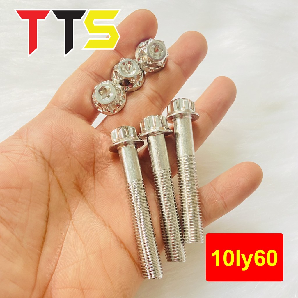 ( 10LY BÔNG ) Ốc SALAYA 10LY trụ bông full size lắp chân gương, heo dầu, chân phuộc, treo pô xe số, xe ga