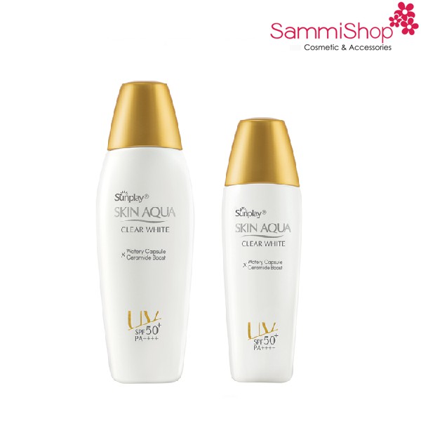 [Mã SKAMONTH4 giảm 10% đơn 50K] Sunplay Skin Aqua Clear White SPF50+, PA++++: Sữa chống nắng dưỡng da trắng mịn