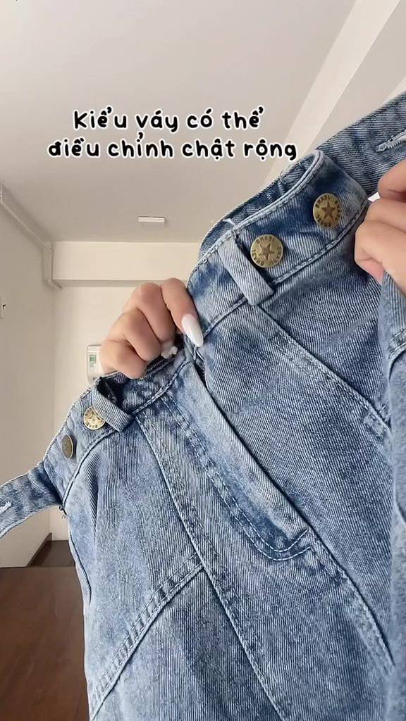 Chân Váy Jean KABICO Chữ A Ngắn Nữ Cạp Cao Phong Cách Đơn Giản Kèm Quần Trong V7 | BigBuy360 - bigbuy360.vn