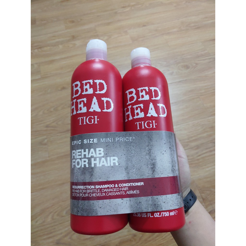 (Hàng Auth) Cặp gội xả TiGi Đỏ Bed Head 750ML/1 chai [Phục Hồi Tóc Hư Tổn] | BigBuy360 - bigbuy360.vn