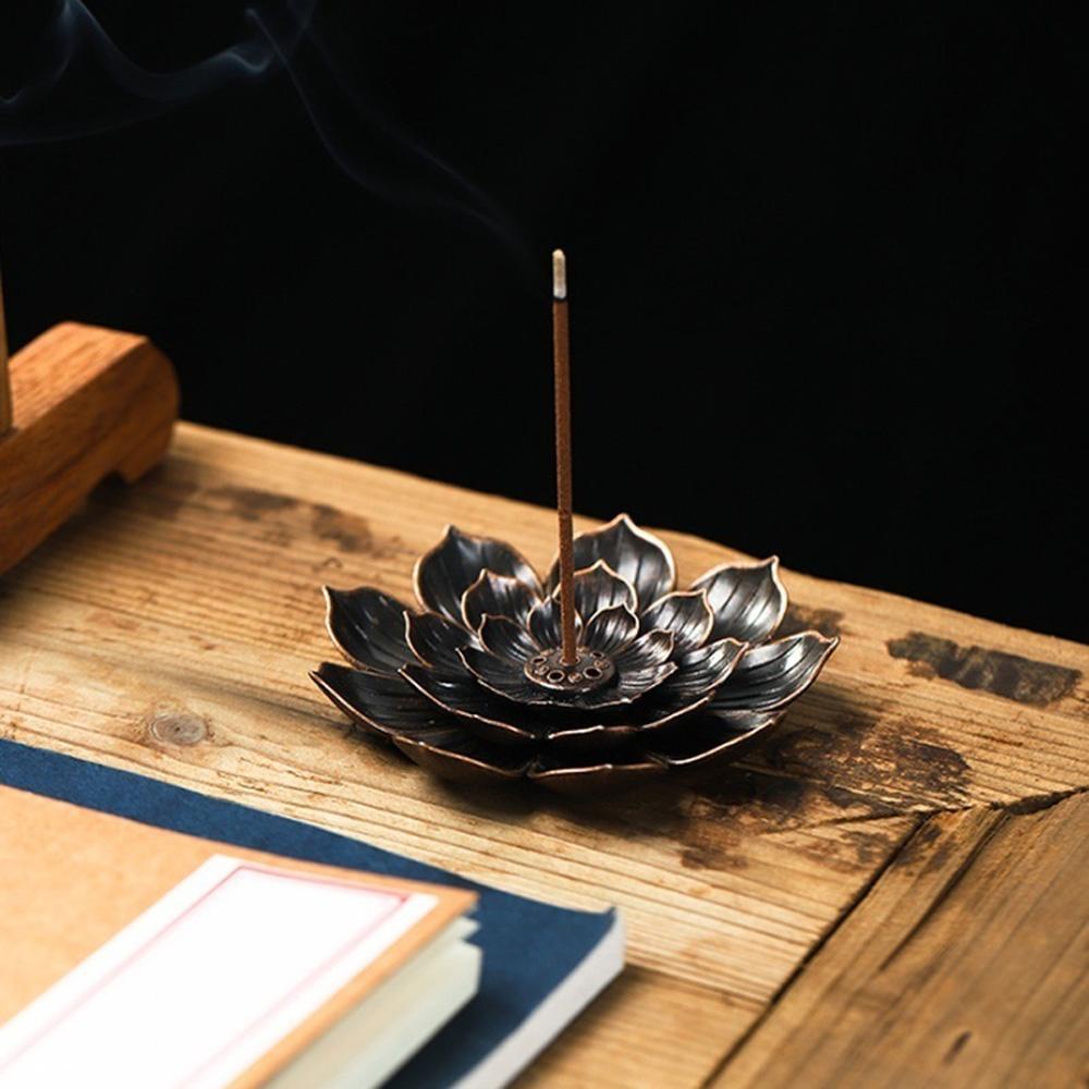YIYU Giá Đỡ Nhang Trầm Hương Hình Hoa Sen Bằng Đồng Trang Trí Nhà Cửa