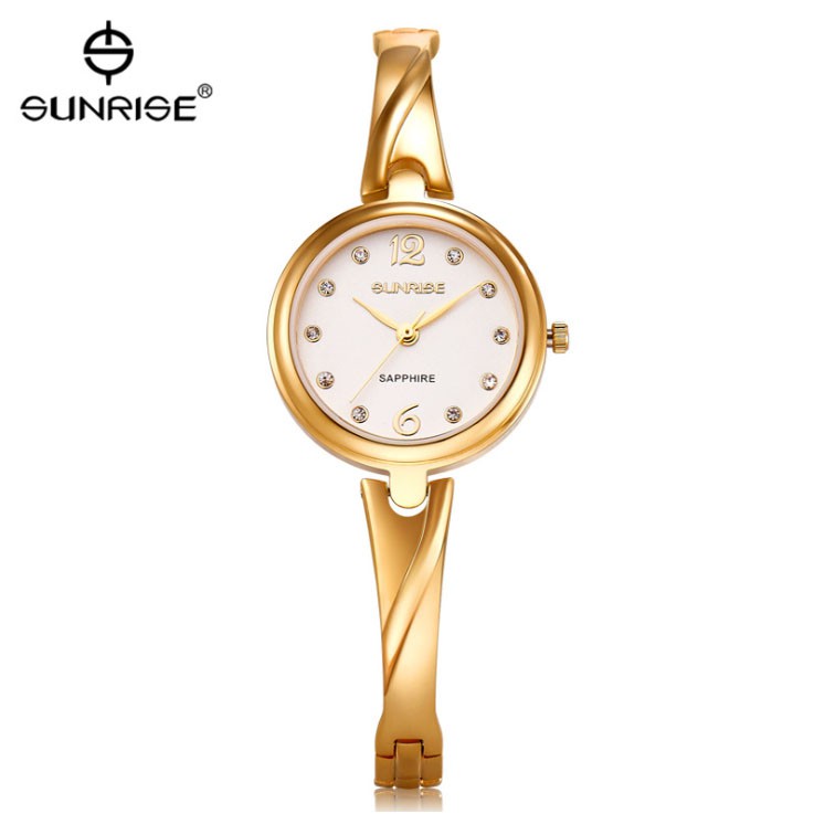 Đồng hồ nữ Sunrise SL711SWA và SL717SWA siêu mỏng kính Sapphire chống xước chống nướ
