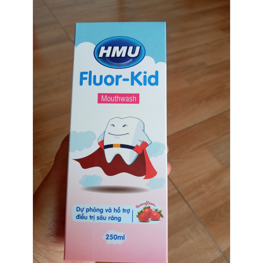 NƯỚC SÚC MIỆNG HMU FLUOR - KID: DỰ PHÒNG VÀ HỖ TRỢ ĐIỀU TRỊ SÂU RĂNG