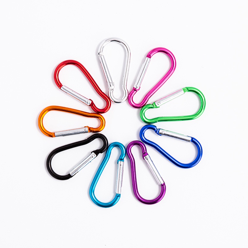 Móc Khóa Carabiner Kiêm Móc Chìa Khóa Bằng Nhôm Dùng Cắm Trại Ngoài Trời