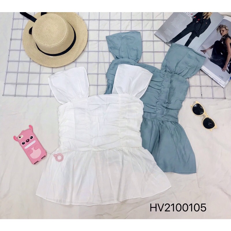 Áo kiểu sát nách nhún thân hcollection