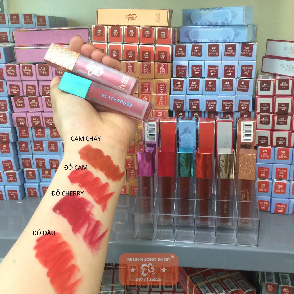 Son tự nhiên tông sáng Đỏ cam - Chery - Cam cháy - Đỏ dâu ( thiết kế Black Rouge ) | BigBuy360 - bigbuy360.vn