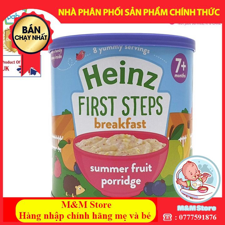 [Đồ Ăn Dặm] Bột Ăn Dặm Heinz Anh Vị Cháo Trái Cây Mùa Hè 7 Tháng ( 240g )[Date 10/2/2022]