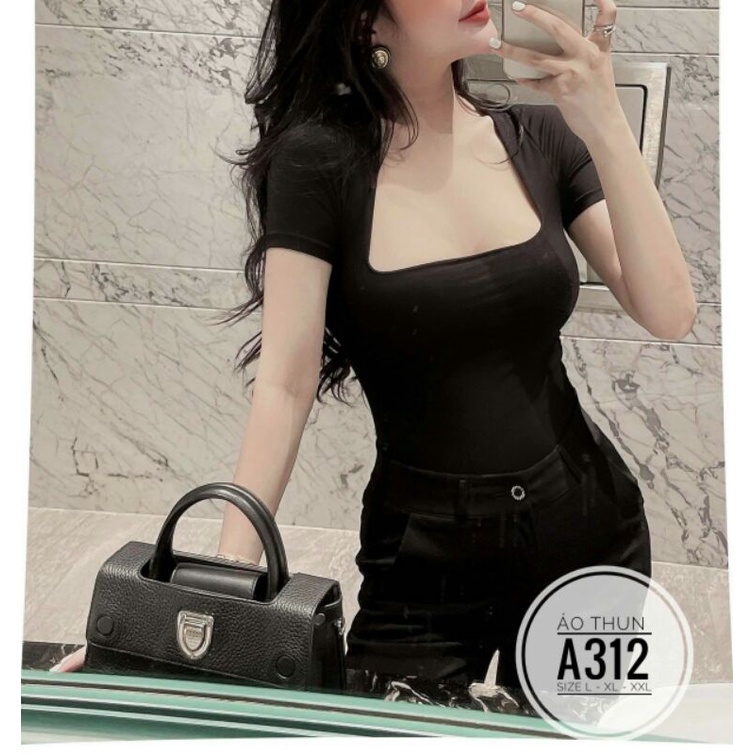 ÁO THUN BODY BIG SIZE CỔ CHỮ U MÀU ĐEN / TRẮNG / XANH/ TÍM / HỒNG