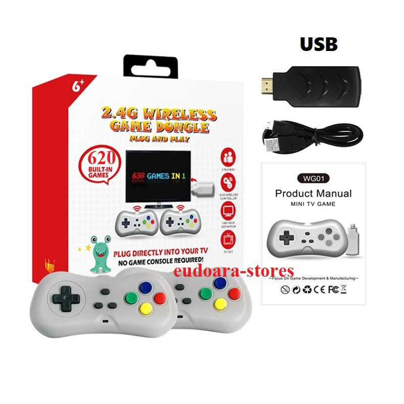 Máy chơi game HDMI 648 trò chơi kinh điển tặng kèm 2 tay cầm IB Station Only One - senvangshop