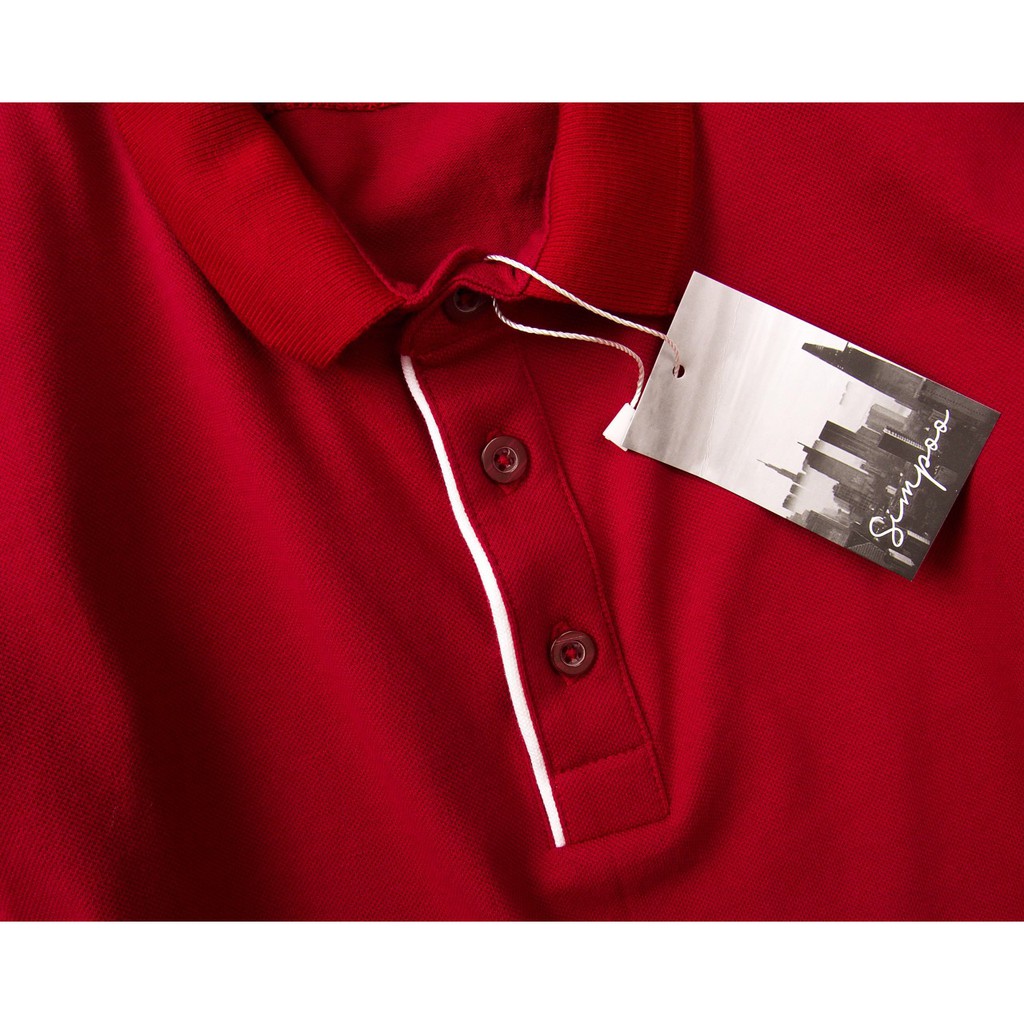 Áo Thun polo Nam cổ bẻ đỏ | BigBuy360 - bigbuy360.vn