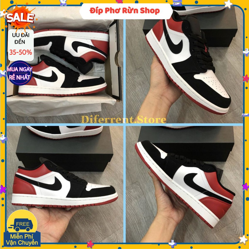 Giày Air Jordan 1 Low JD Cổ thấp  đỏ full-box - Diferrent.store_