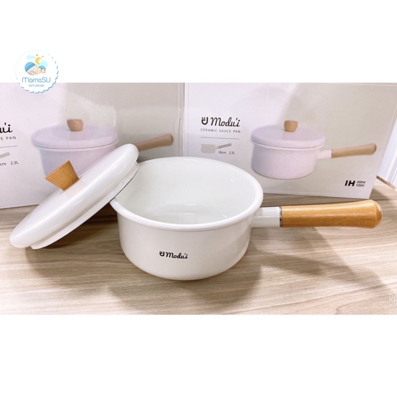 Nồi tráng sứ Modui Hàn Quốc quánh cháo chế biến đồ ăn dặm cho bé