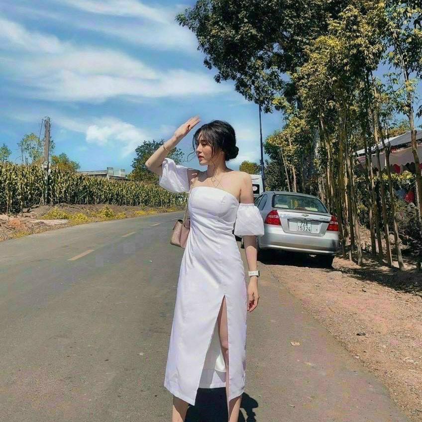 [Mã FATHANG5 giảm 10K đơn 50K] Đầm body quây ngực tay bồng_XƯỞNG NHÀ BELL_CHIBEST_DH035 | BigBuy360 - bigbuy360.vn