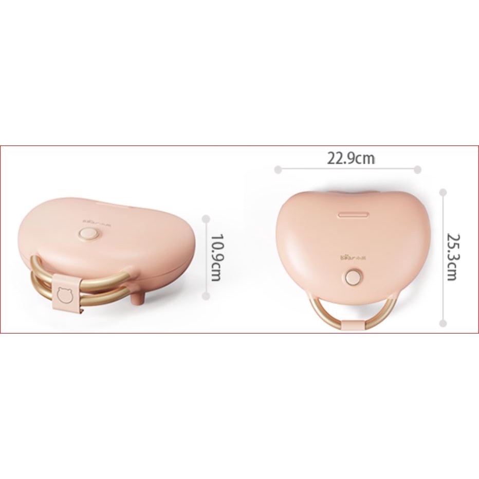 Máy nướng bánh mỳ sanwich, máy nướng bánh chính hãng bear gồm 3 cặp khay model SMZ-C06V1