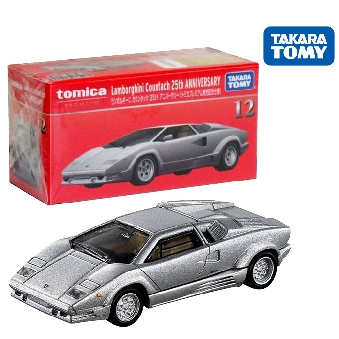 Xe mô hình Tomica Premium Số 12 Lamborghini Countach 25th tỉ lệ 1/64 Full box - Victoys