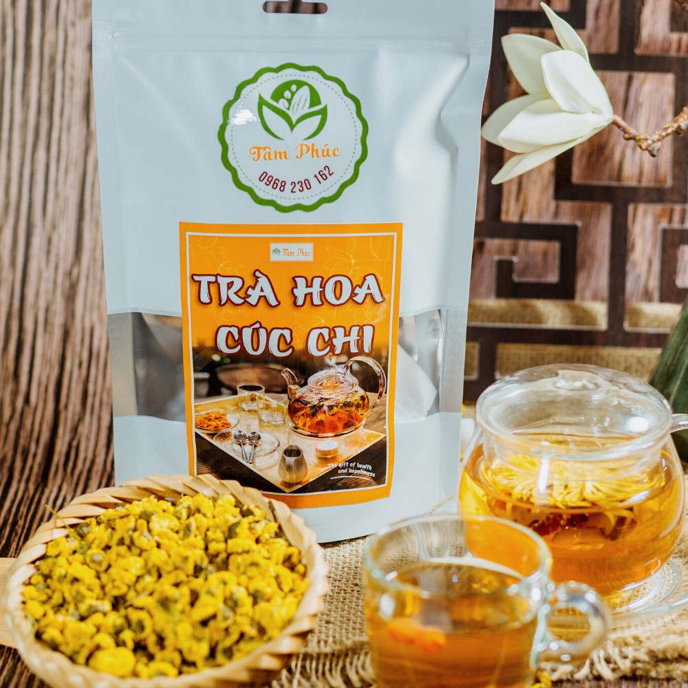 Trà Hoa Cúc Chi Thượng Hạng Tinh Hoa Trà Thảo Mộc Hữu Cơ Organic  Bách Hóa Tâm Phúc- Thanh Nhiệt, Giảm Cân, Ngủ Ngon