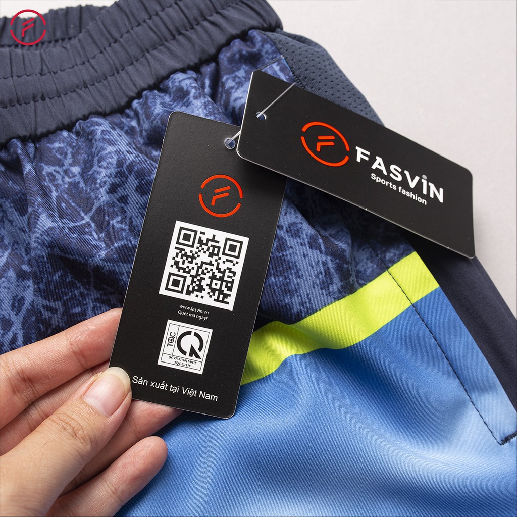 Quần đùi nam thể thao cao cấp Fasvin S21466.HN vải gió thun co giãn mềm mát