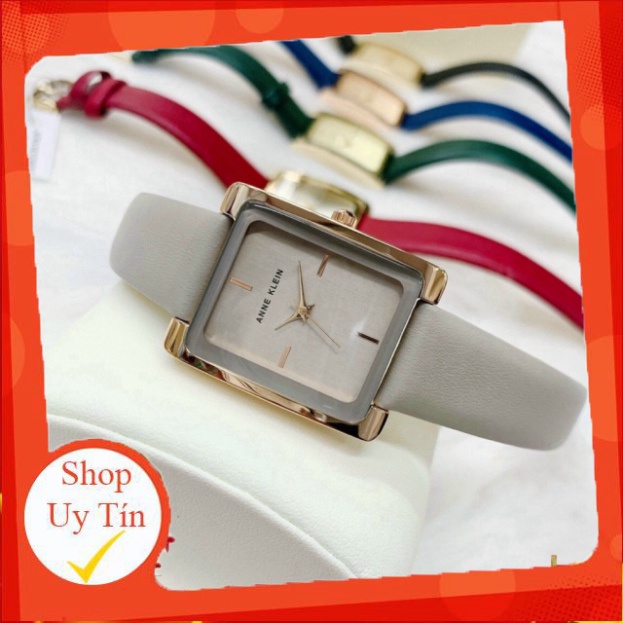 Đồng hồ ANNE KLEIN nữ dây da hàng đẹp logo sắc nét
