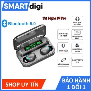 Tai nghe Bluetooth F9 Pro bản cao cấp - Nút cảm ứng đa điểm - Tai nghe nhét tai không dây màn hình led - Chống nước IPX7