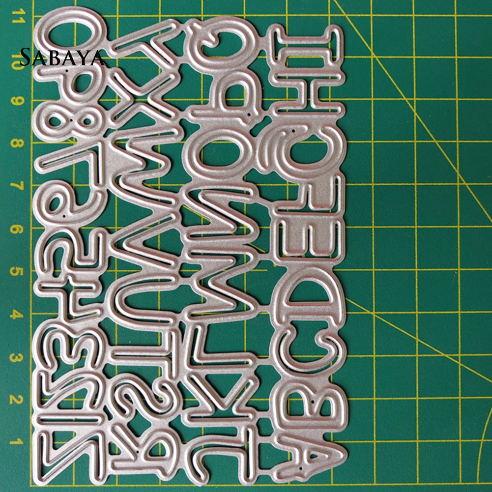 Khuôn Cắt Giấy Làm Từ Kim Loại Hình Chữ Cái Trang Trí Scrapbook