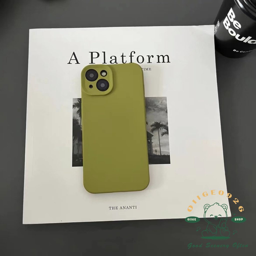 Mới Ốp Điện Thoại Silicon Mềm Màu Trơn Đơn Giản Cho Iphone 14 13 12 11 Pro / Xs Max Xr X