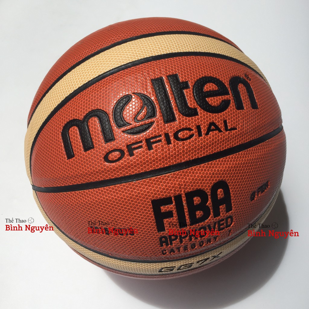 Bóng rổ Molten FIBA GG7X size 7 da PU chơi indoor outdoor TẶNG kim bơm + túi lưới banh đẹp bền bám tay tốt nhồi