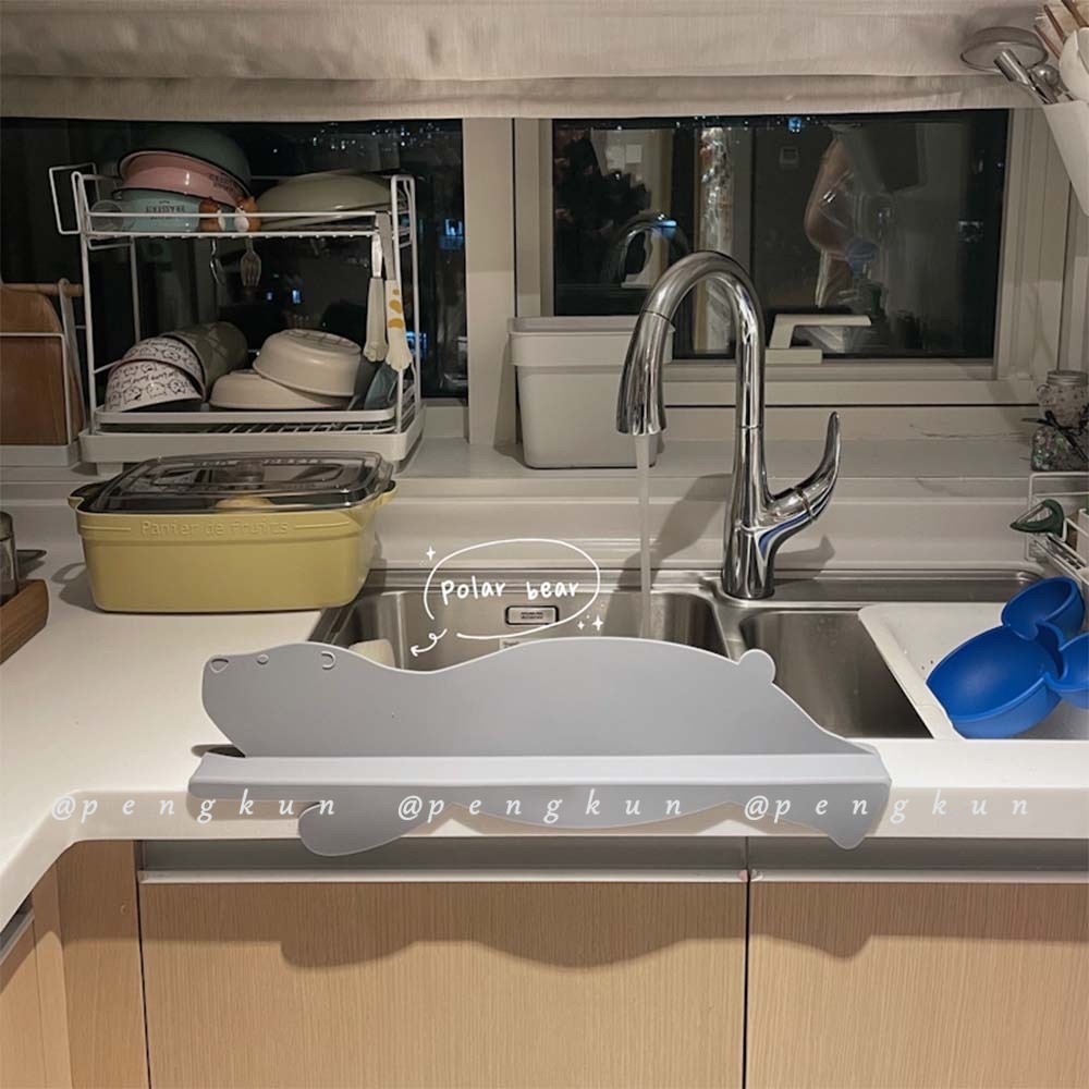 Tấm chắn nước bồn rửa chén - bát gắn bồn rửa chén tiện dụng -Tấm chắn bếp - Thanh chắn nước silicone mẫu mới siêu xinh