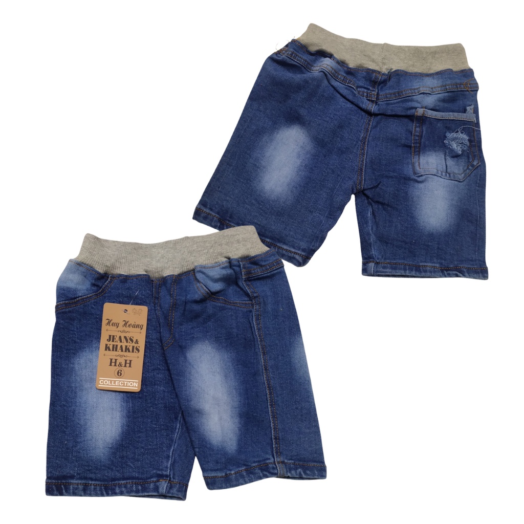 Quần jeans ngắn chất co giãn mềm đẹp cho bé trai 7-20kg