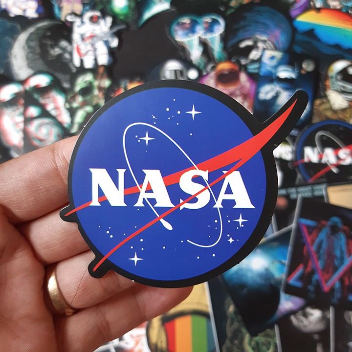 Sticker dán cao cấp chủ đề NASA - Dùng dán Xe, dán mũ bảo hiểm, dán Laptop...