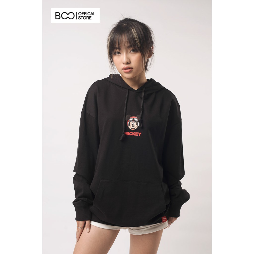 Áo Hoodie Nỉ Có Mũ Nam Nữ Unisex BOO Dáng Rộng In Graphic Mickey Skateboarding Cao Cấp Màu Đen | BigBuy360 - bigbuy360.vn