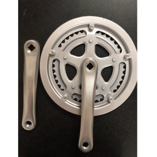 Bộ đùi đĩa xe đạp 52 răng 2 tầng chất liệu nhôm