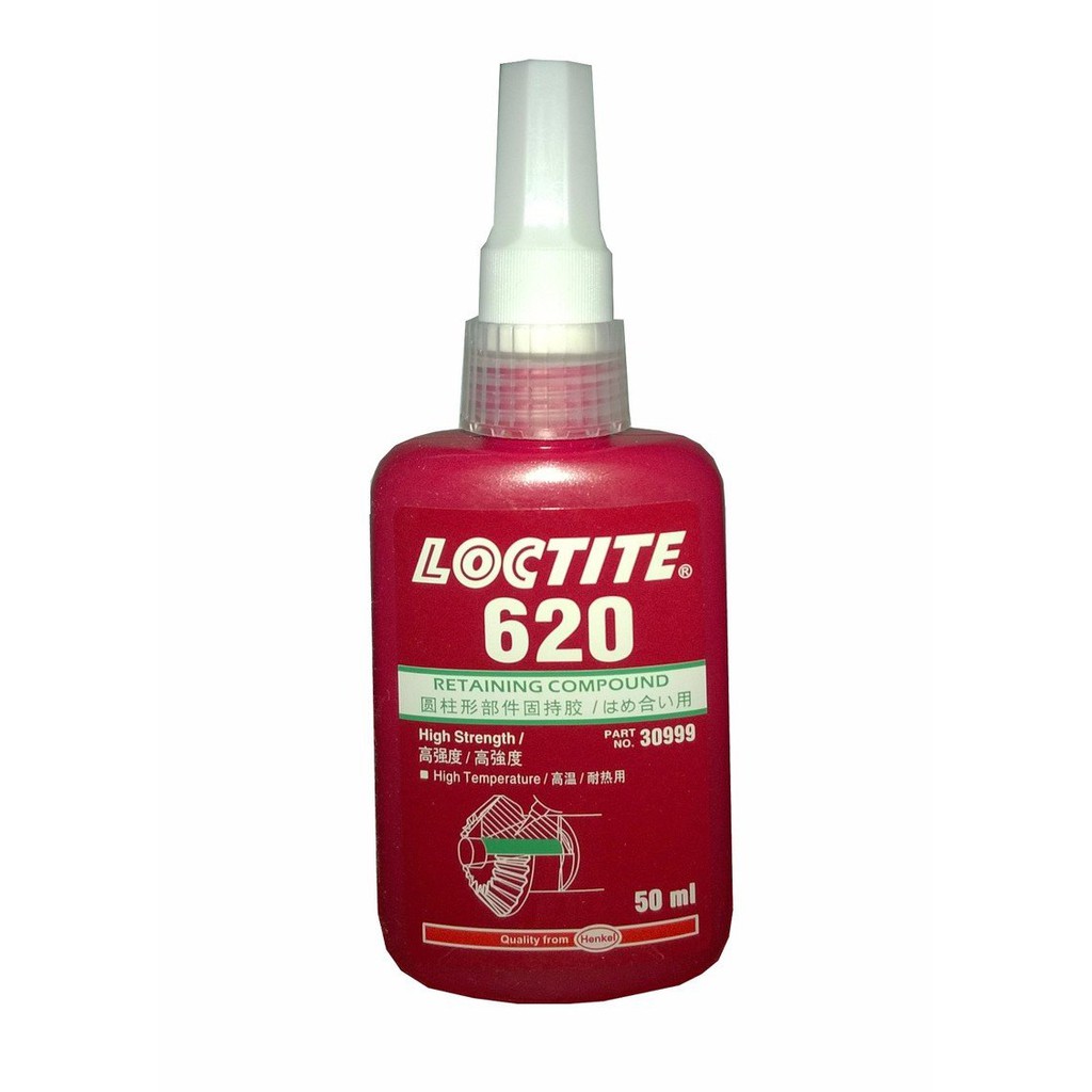 Keo Chống Xoay Loctite 620 - 50ml, Cố định giữa trục và lỗ dùng trong công việc lắp ghép các chi tiết kim loại với nhau