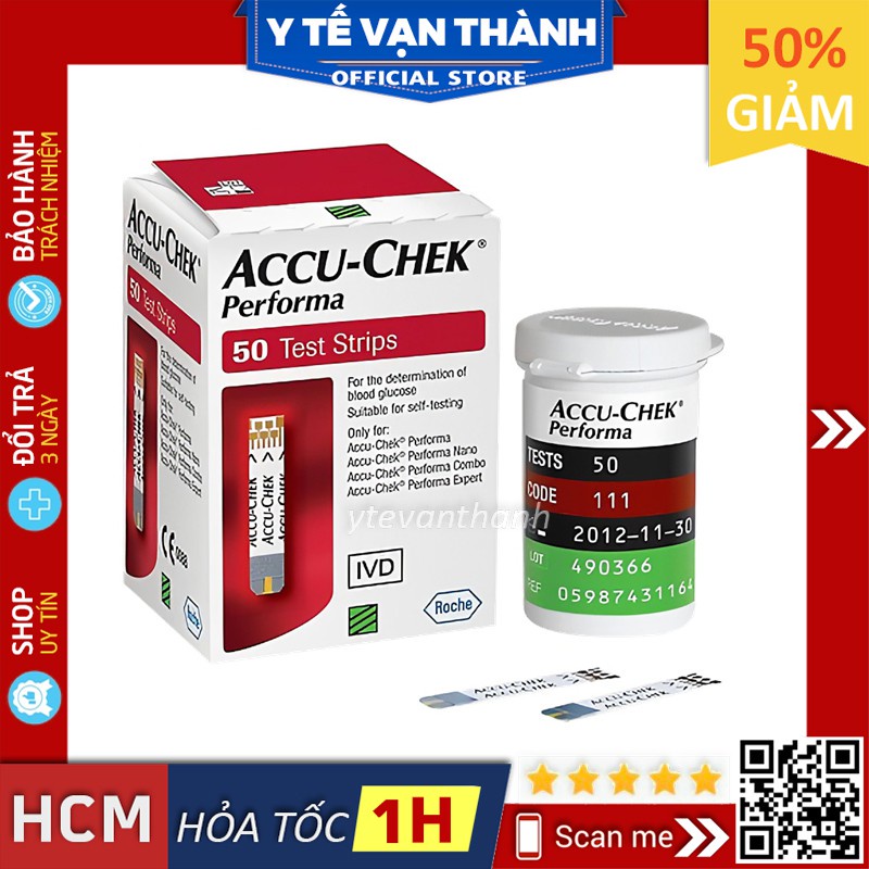 ✅ Que Thử Đường Huyết- Accu Chek Performa, (AccuChek - Accu-Chek) (Date Xa) -VT0059 | Y Tế Vạn Thành