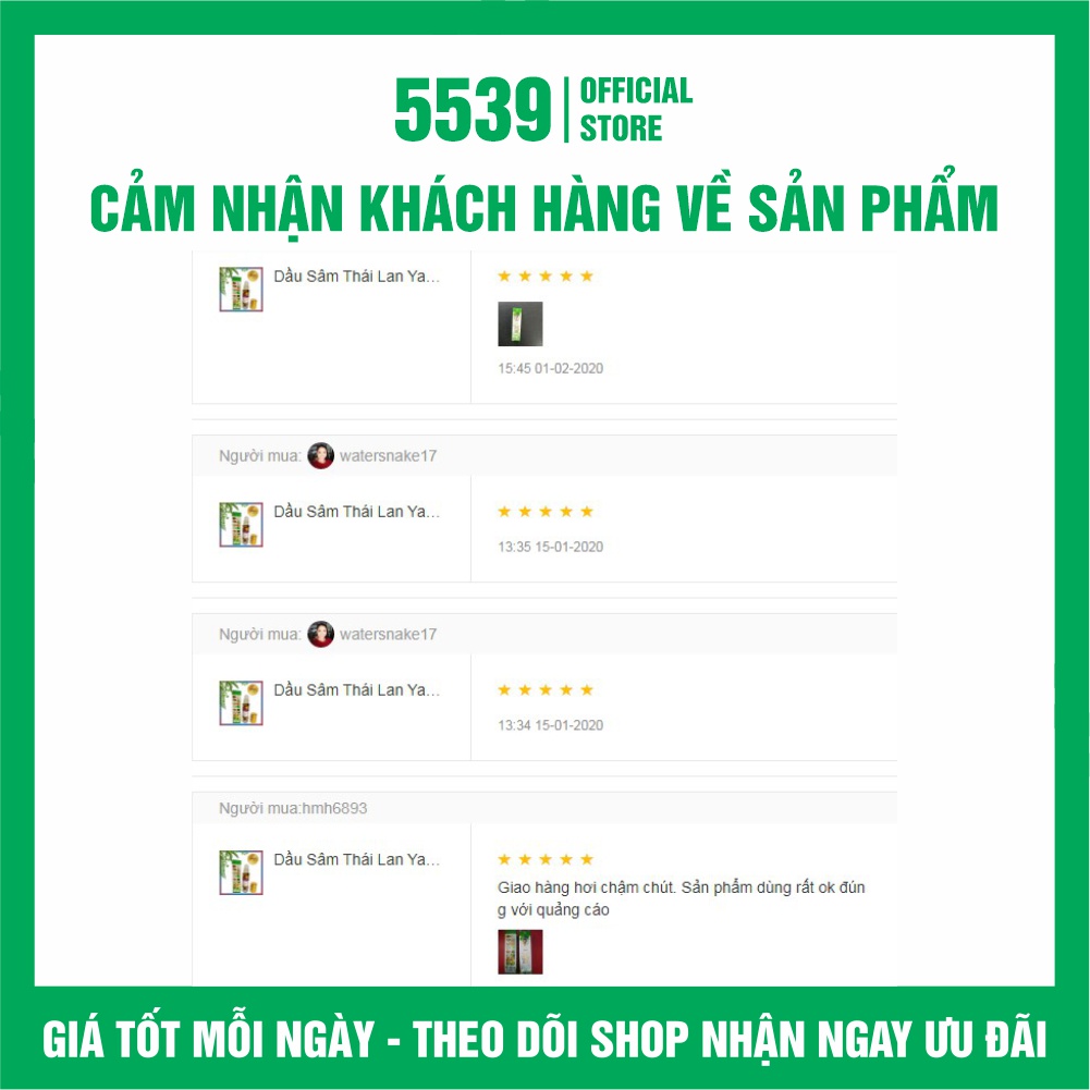 Dầu lăn thái lan Yatim 16 vị thảo dược dung tích 8 ml chính hãng nội địa Thái chữ nhủ vàng - Shop 5539