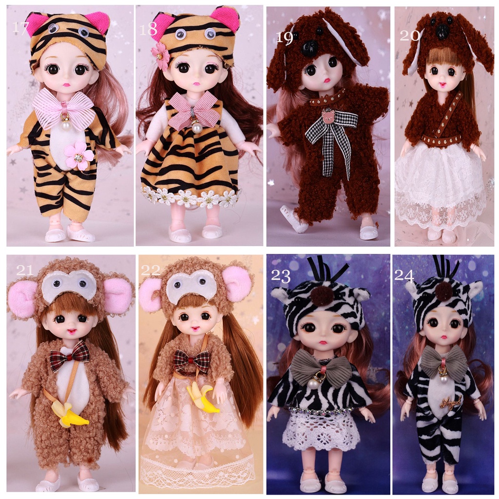 Set quần áo búp bê thời trang 24 mẫu tùy chọn dành cho OB11 YMY GSC 16-17cm tỉ lệ 1/12