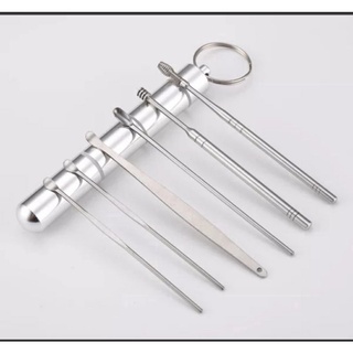 Bộ dụng cụ lấy ráy tai, bộ ngoáy tai, vệ sinh tai 6 chi tiết kèm hộp kim loại tiện lợi
