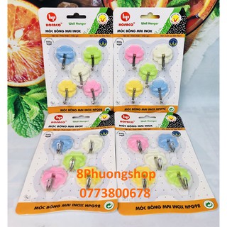 Móc dán treo tường hình bông mai 5 cái / vĩ – Móc nhựa dán tường trang trí phòng dễ thương – Móc bông mai inox HPG92