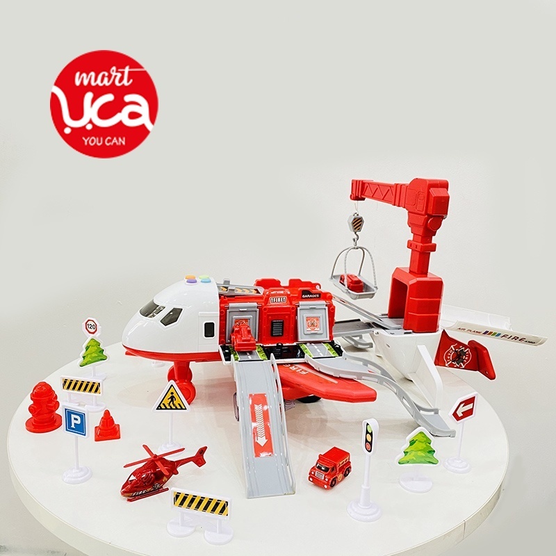 Đồ Chơi Máy Bay Trẻ Em Cỡ Lớn, Hiệu Ứng Âm Thanh, Ánh Sáng, Biến Dạng Đa Chức Năng, Chạy Đà, Xếp Hình Cho Bé Ucamart