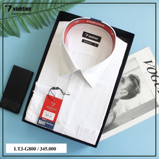 Áo sơ mi bigsize dài tay trắng form regular vĩnh tiến 369 - 2xl