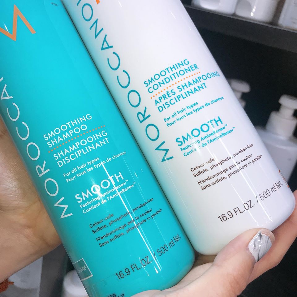 [ Chính Hãng ] Dầu Gội Và Dầu Xả Suôn Mượt Moroccanoil Smooth 500ml X 2 - Tặng Tinh Dầu