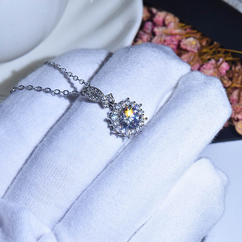 Carat Vòng cổ Bạc Sterling Cao Cấp Thiết Kế Tối Giản Sang Trọng Pt950-JHS2-P