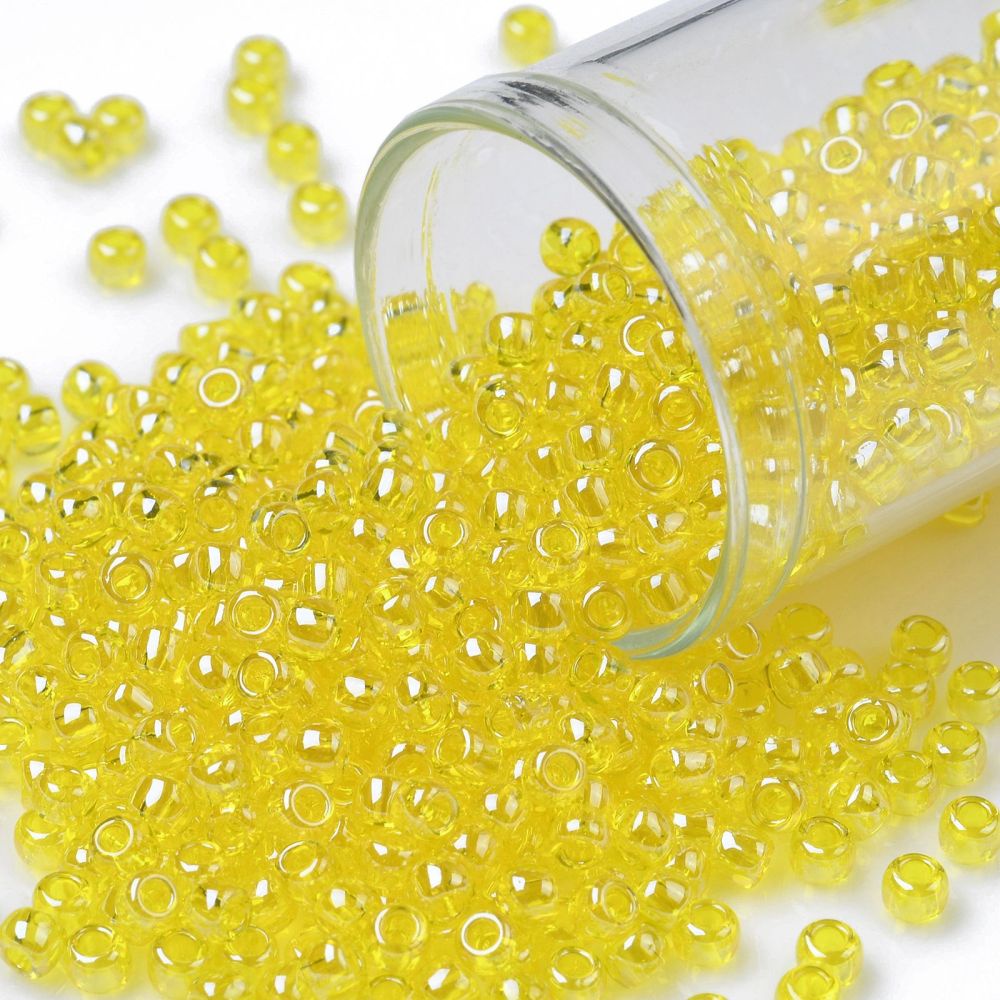 10g Hạt Giống citrine Vàng Trong Suốt 8 / 0 3mm: 1mm Khoảng 222 Hạt / 10g